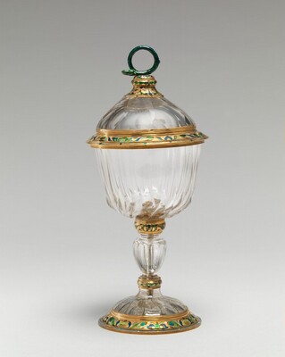 Covered Cup with Serpent Handle