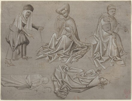 Studies for Six Figures (sheet from a model book) [recto]
