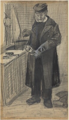 Man Polishing a Boot