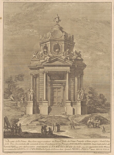 The Prima Macchina for the Chinea of 1782: The Temple of Janus Built by Numa Pompilius