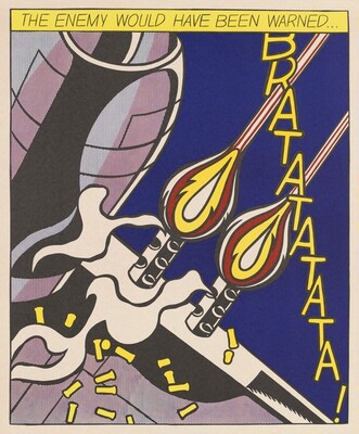 Roy Lichtenstein, As I Opened Fire [center panel], 1966