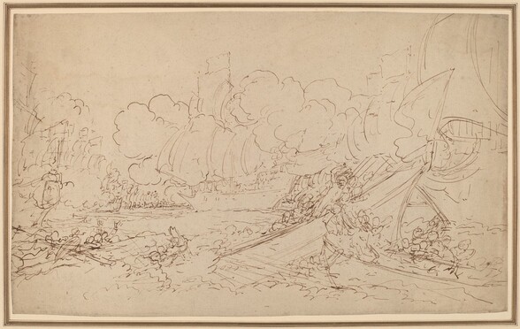 Study for The Battle of La Hogue [recto]