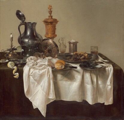 Willem Claesz Heda, Banquet Piece with Mince Pie, 1635