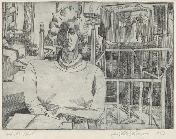 Woman Seated in Interior