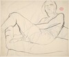 Untitled [reclining woman with crossed legs] [recto]