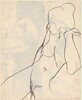 Untitled [female nude in profile] [verso]
