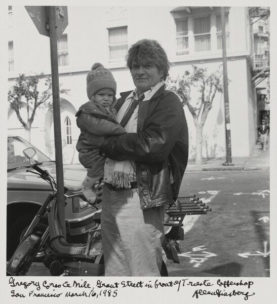 Gregory Corso & Nile, Grant Street in front of Trieste Coffeeshop San Francisco March 16, 1985