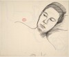 Untitled [reclining female nude grasping left ankle] [verso]