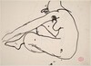Untitled [side view of seated female nude] [verso]