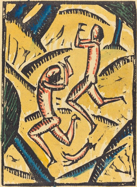 Two Nude Dancers in a Landscape