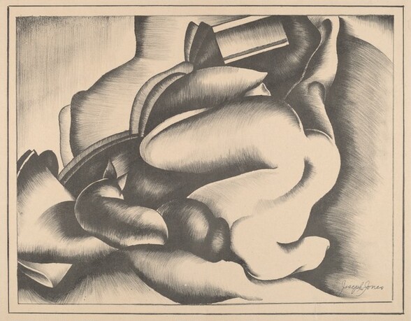Untitled (Reclining nude with small dog)