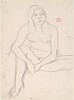 Untitled [seated female nude with clasped hands] [recto/verso]