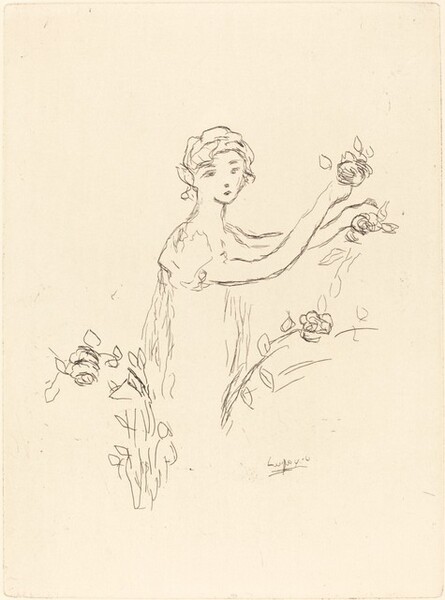 Woman with Flowers in Her Hands