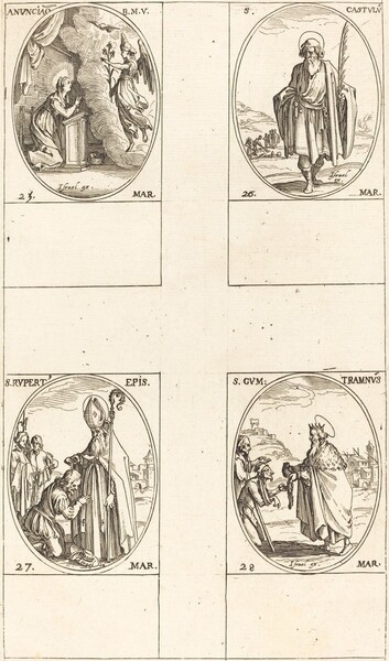 The Annunciation; St. Castulus; St. Rupert; St. Gontran