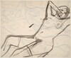 Untitled [reclining female nude with arms raised] [verso]