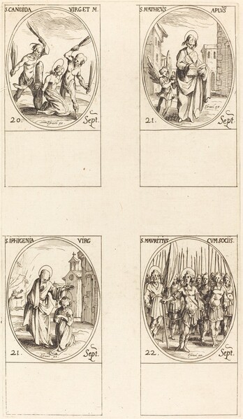 St. Canida; St. Matthew; St. Ipigenia; St. Maurice and Companions