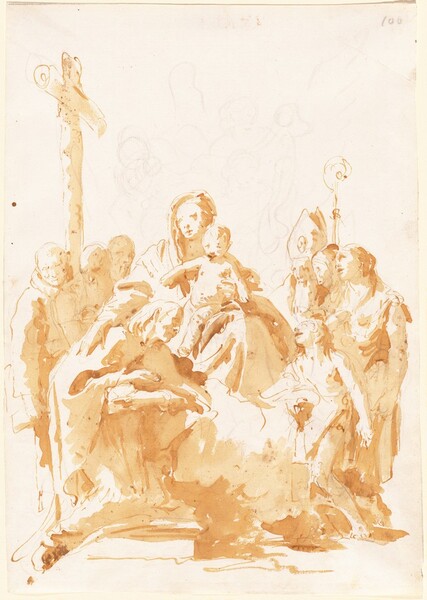 The Virgin and Child Adored by Bishops, Monks, and Women