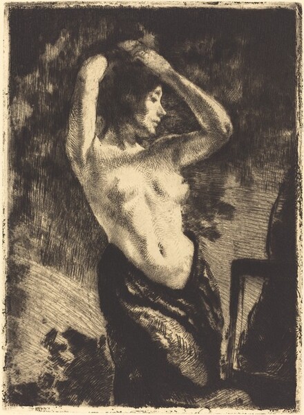 Nude with Her Arms Raised (Le modèle nue les bras levés)