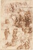 Studies for Judith and Holofernes, David and Goliath, The Finding of Moses, and Others [recto]