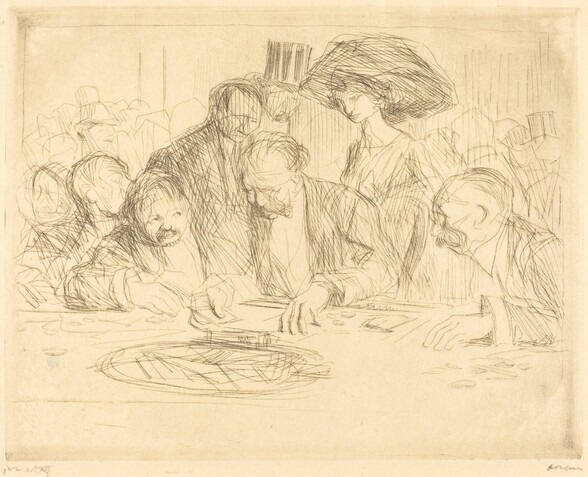 At the Gambling Table (second plate)