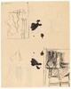 Two Sketches: Nude in an Interior and Still Life with Bottles and Vase [verso]