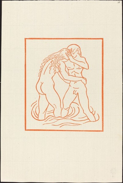 First Book: Chloe Casting Daphnis into Her Arms (Daphnis et Chloe se lavent ensemble dans la caverne des nymphes)