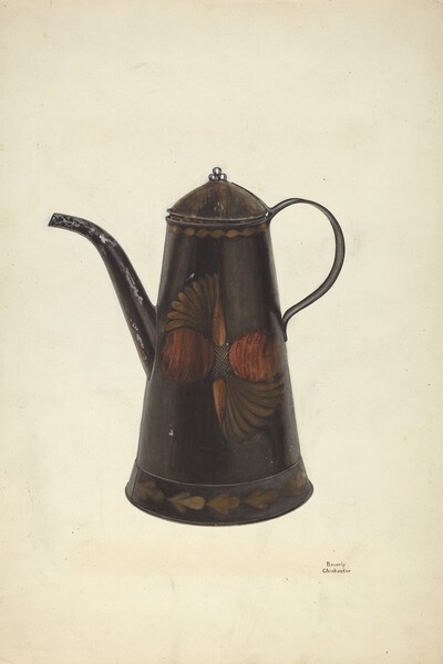 Toleware Tin Teapot