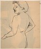 Untitled [side view of a nude female with her eyes closed] [verso]