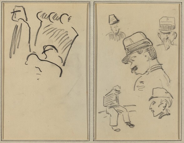 Soldiers; Four Soldiers and a Seated Figure [verso]
