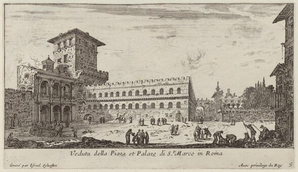 Veduta della Piaza et Palazo di St. Marco in Roma