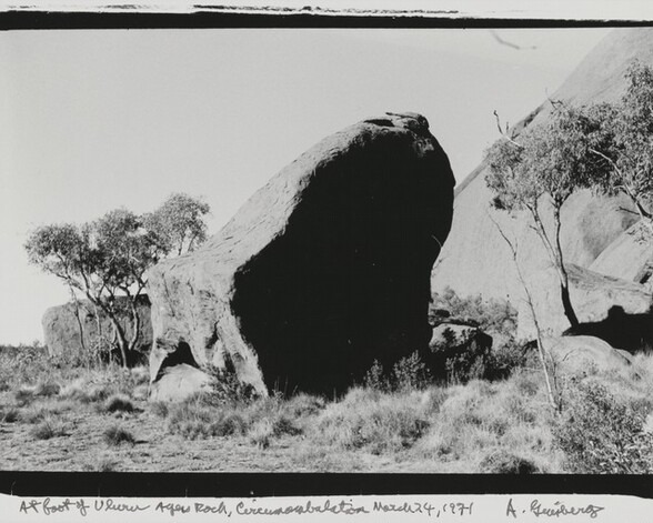 At foot of Uluru Ayers Rock, Circumambulation March 24, 1971