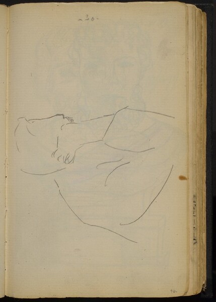 Sketch of a Figure with His Head Resting on Hand