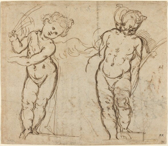 Two Standing Putti [recto]
