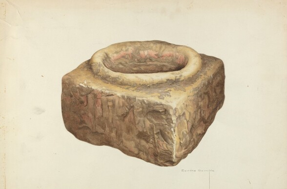 Sandstone Holy Water Font