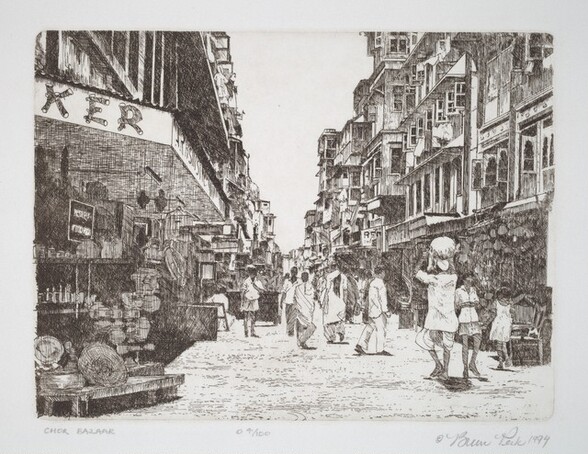 Bazaar In Bombay India 1847 Artist Canvas Print  Canvas Art by Print  Collector  Photoscom