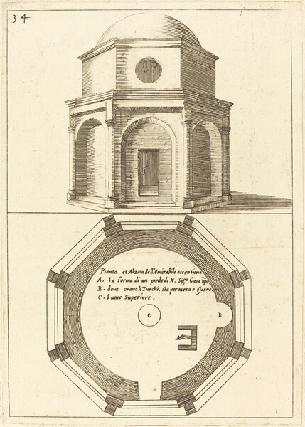 Plan and Elevation of the Church of the Ascension