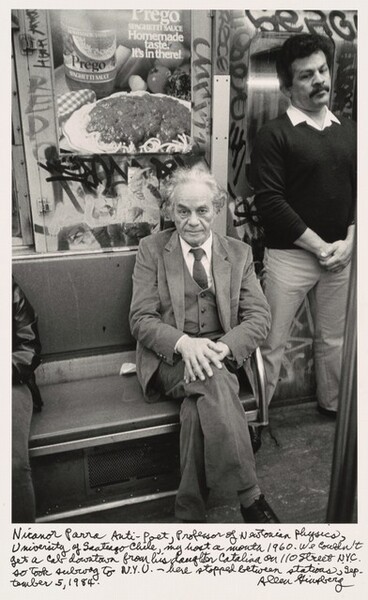 Nicanor Parra Anti-Poet, Professor of Newtonian Physics, University of Santiago Chile, my host a month 1960. We couldn