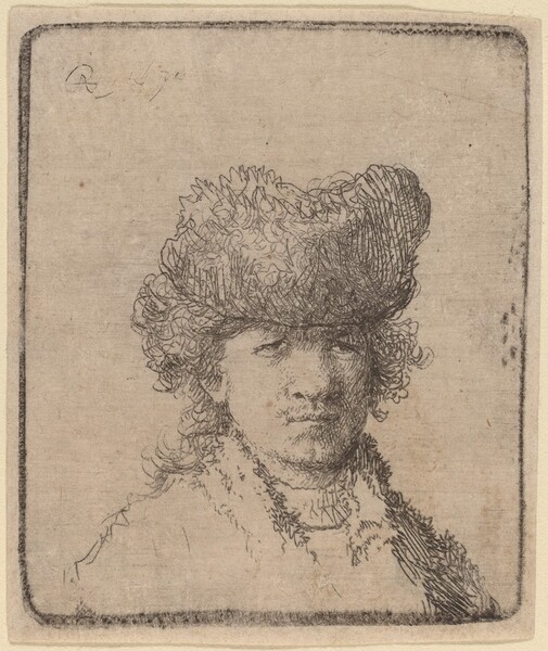 Self-Portrait in a Fur Cap