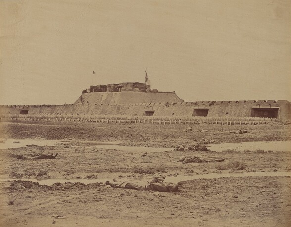 Rear of the North Fort After Its Capture, Showing the Retreat of the Chinese Army, August 21, 1860