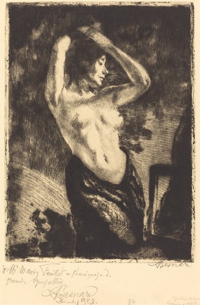 Nude with Her Arms Raised (Le modèle nue les bras levés)