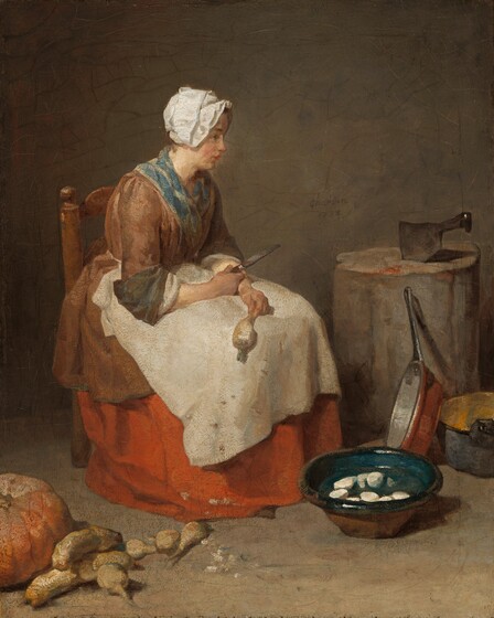 18th century woman on chair