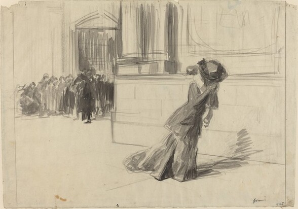 Woman Leaving Court