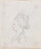 Young Woman's Head in Profile