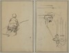 A Breton Woman Walking; Sketch with Stairs [verso]