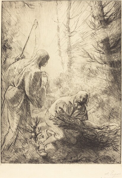 Death and the Woodcutter, 2nd plate (La mort et le bucheron)