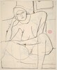Untitled [seated nude resting her head on her right hand] [recto]