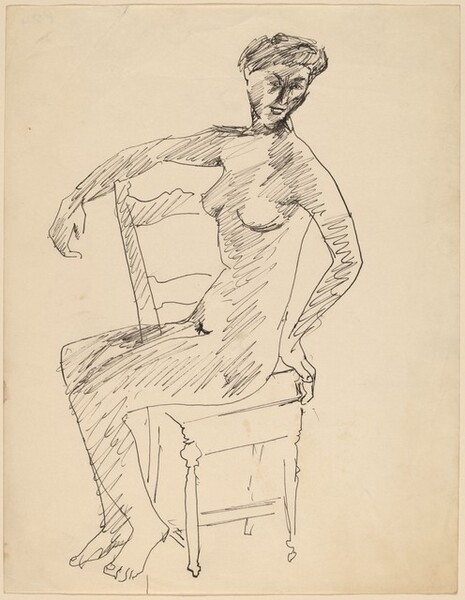 Female Nude Seated in a Chair
