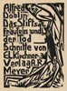 title page for Alfred Döblin: Das Stiftsfräulein und der Tod (Alfred Döblin: The Canoness and Death)