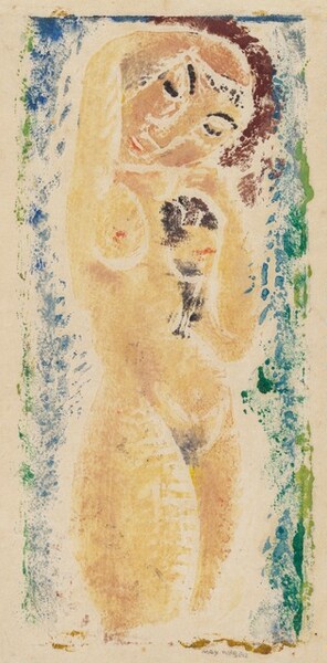 Nude Woman with Arm Upraised