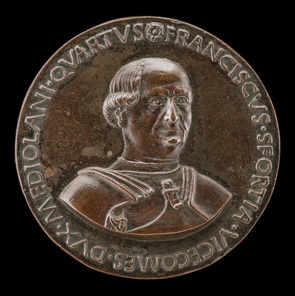 Francesco I Sforza, 1401-1466, 4th Duke of Milan 1450 [obverse]